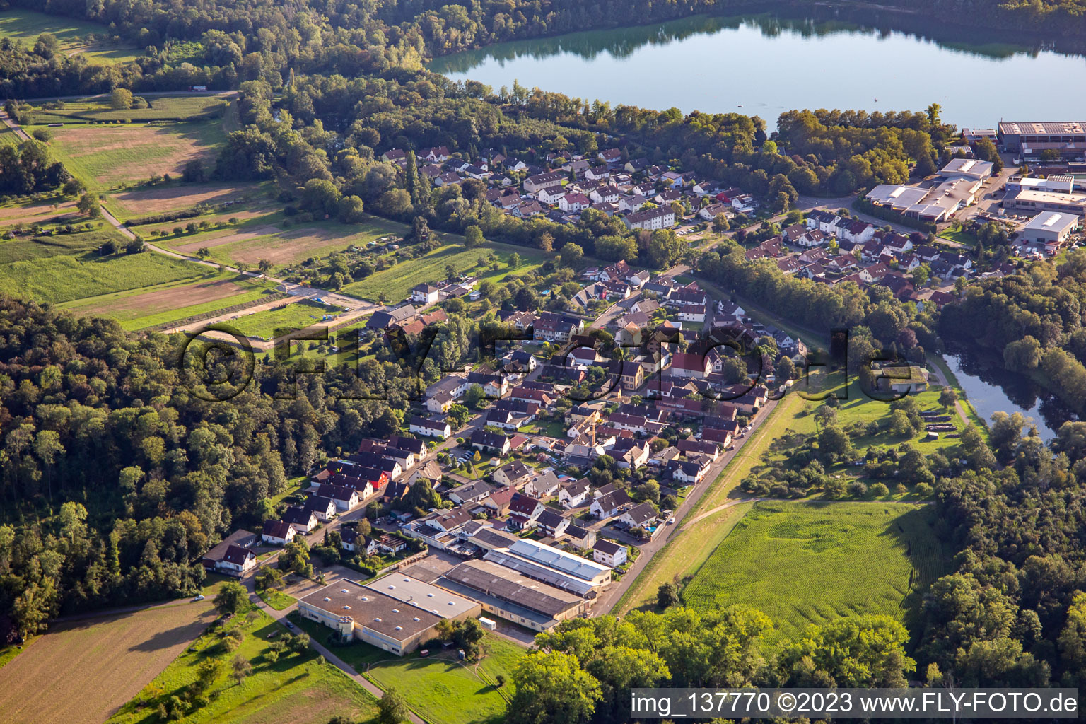 Luftaufnahme von Ortsteil Grauelsbaum in Lichtenau im Bundesland Baden-Württemberg, Deutschland