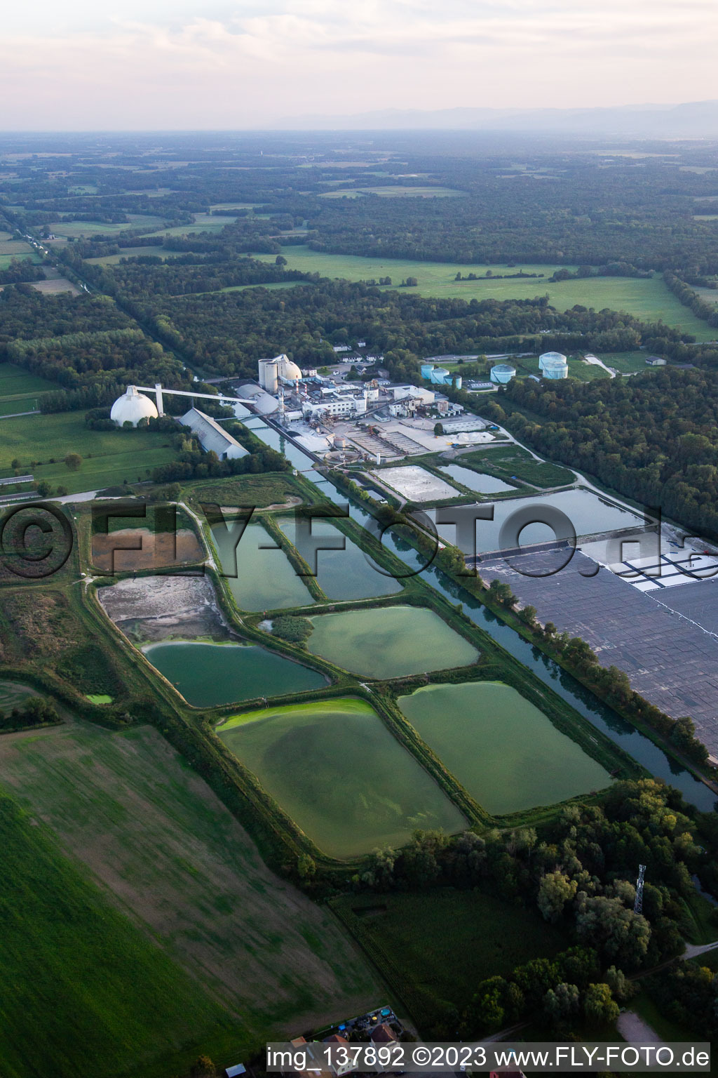 Luftbild von Sucrerie d'ERSTEIN / Cristal Union in Erstein im Bundesland Bas-Rhin, Frankreich