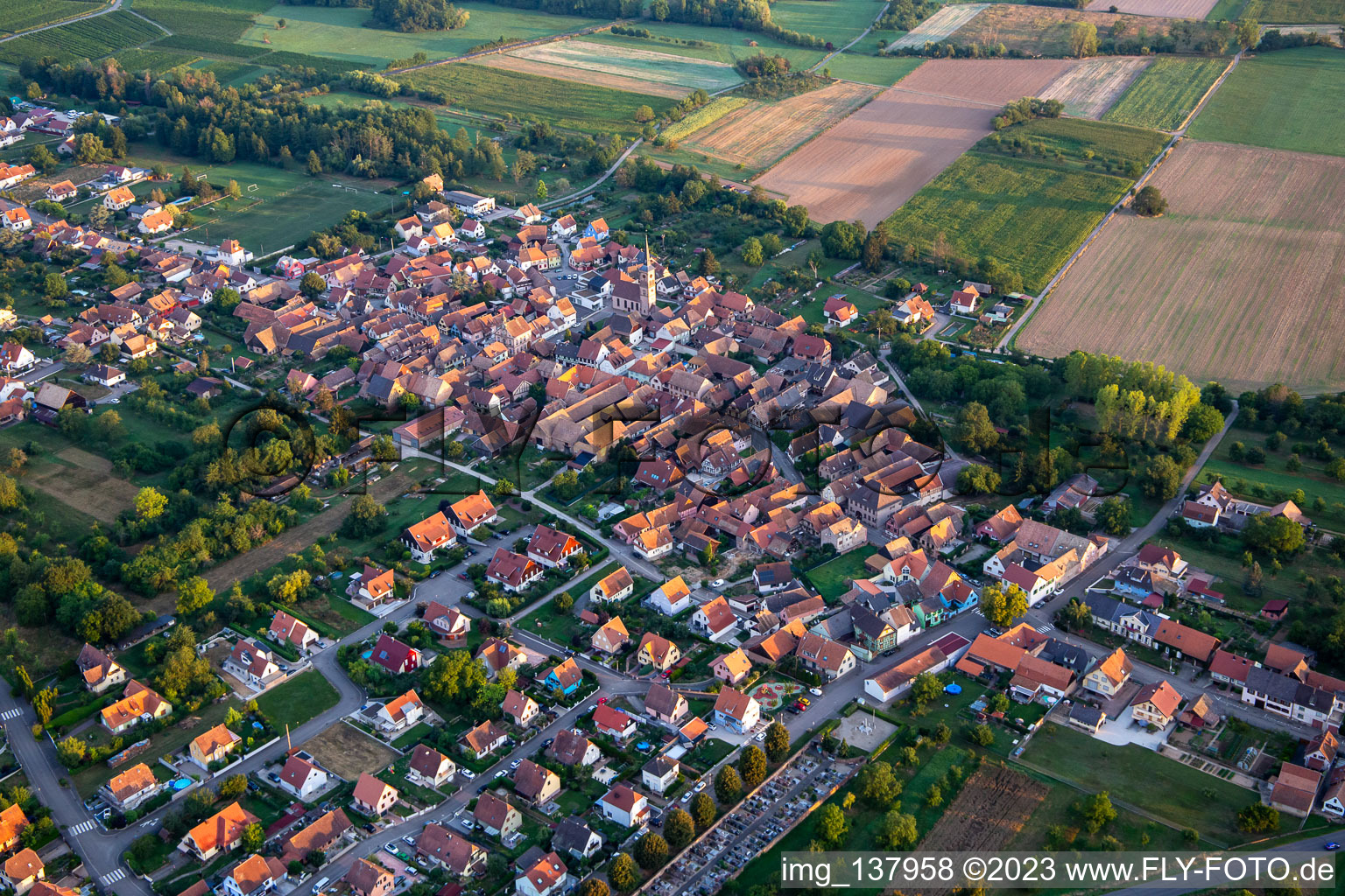 Luftbild von Goxwiller im Bundesland Bas-Rhin, Frankreich