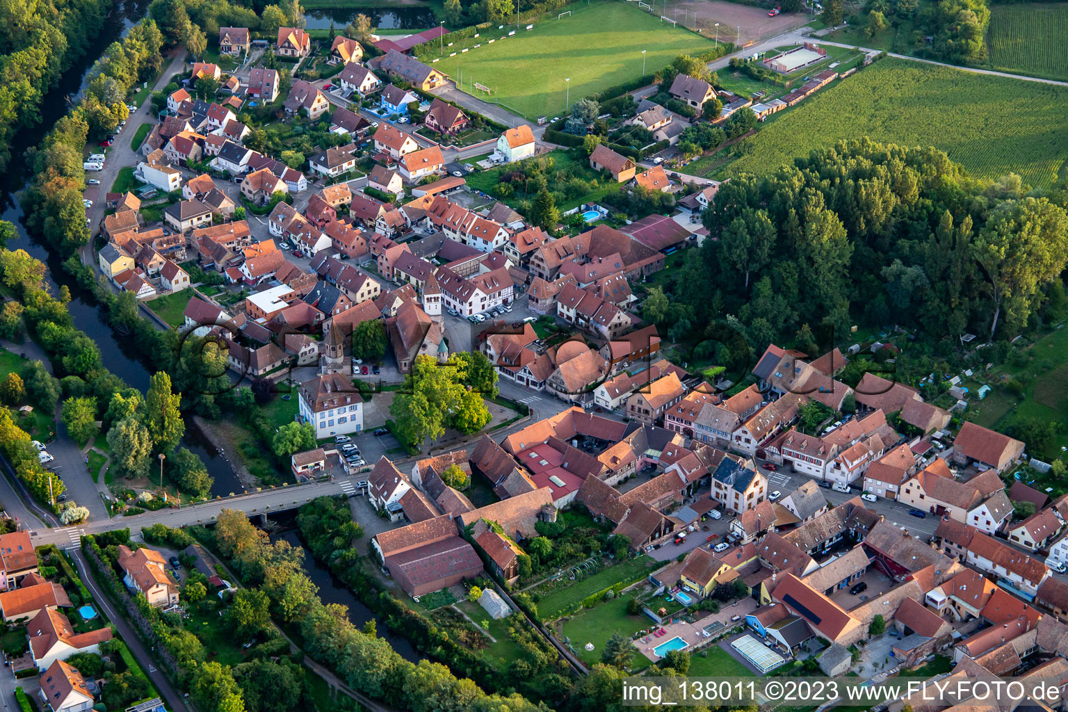 Luftbild von Parc Audéou in Avolsheim im Bundesland Bas-Rhin, Frankreich