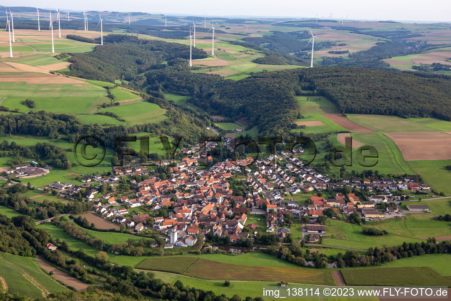 Luftaufnahme von Rehborn im Bundesland Rheinland-Pfalz, Deutschland