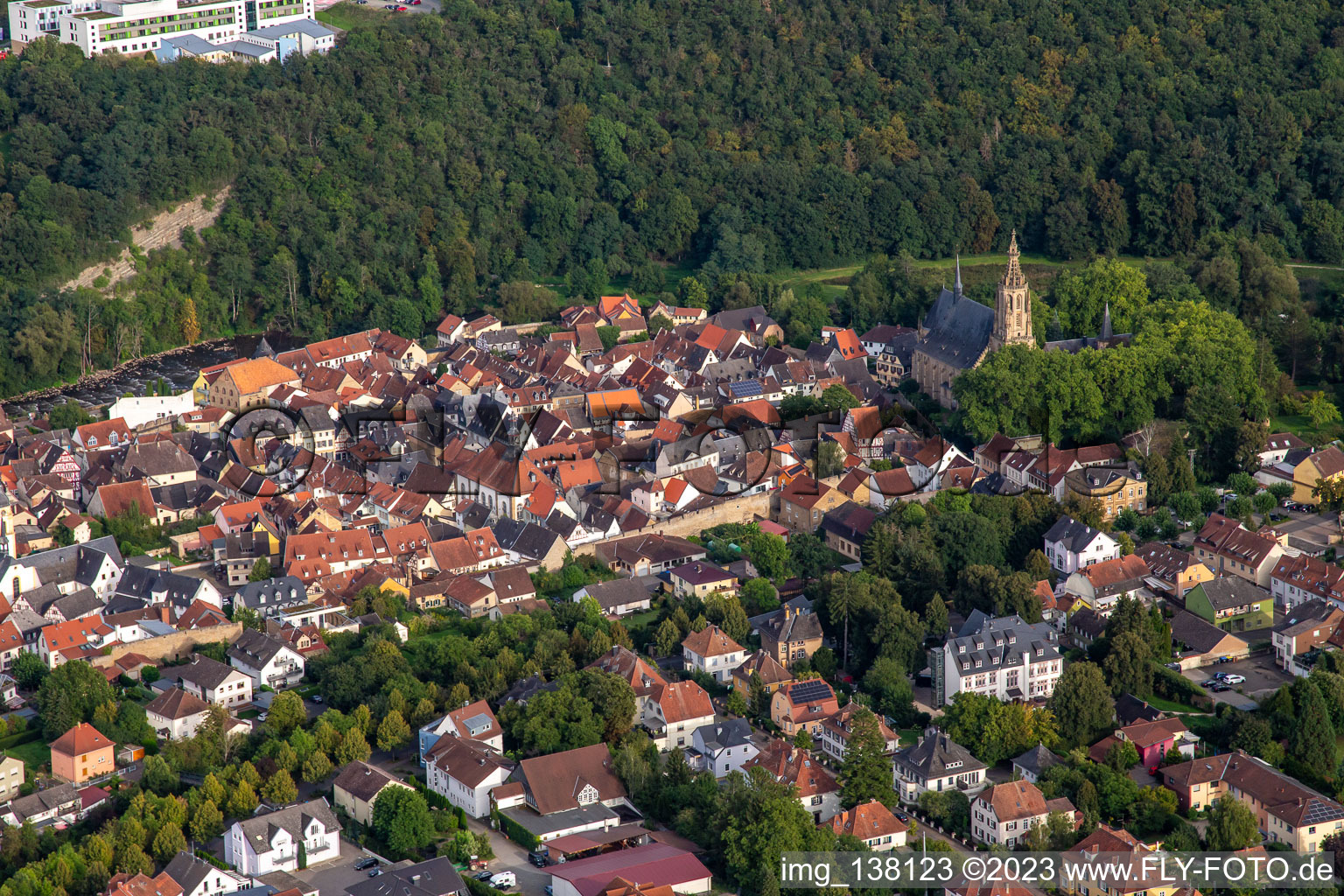 Luftbild von Historische Altstadt von Norden in Meisenheim im Bundesland Rheinland-Pfalz, Deutschland