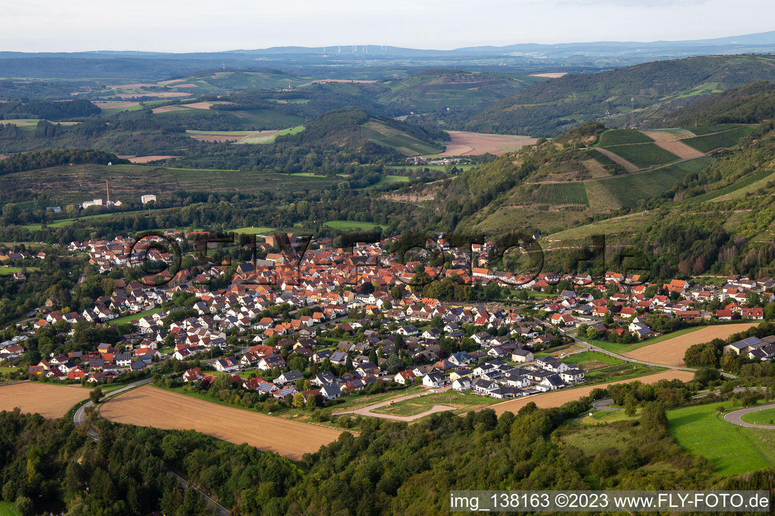 Drohnenaufname von Odernheim am Glan im Bundesland Rheinland-Pfalz, Deutschland
