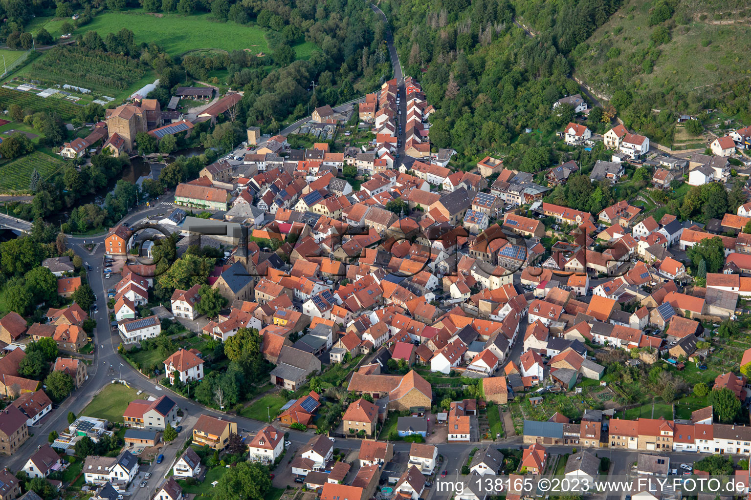 Altes Dorfzentrum in Odernheim am Glan im Bundesland Rheinland-Pfalz, Deutschland
