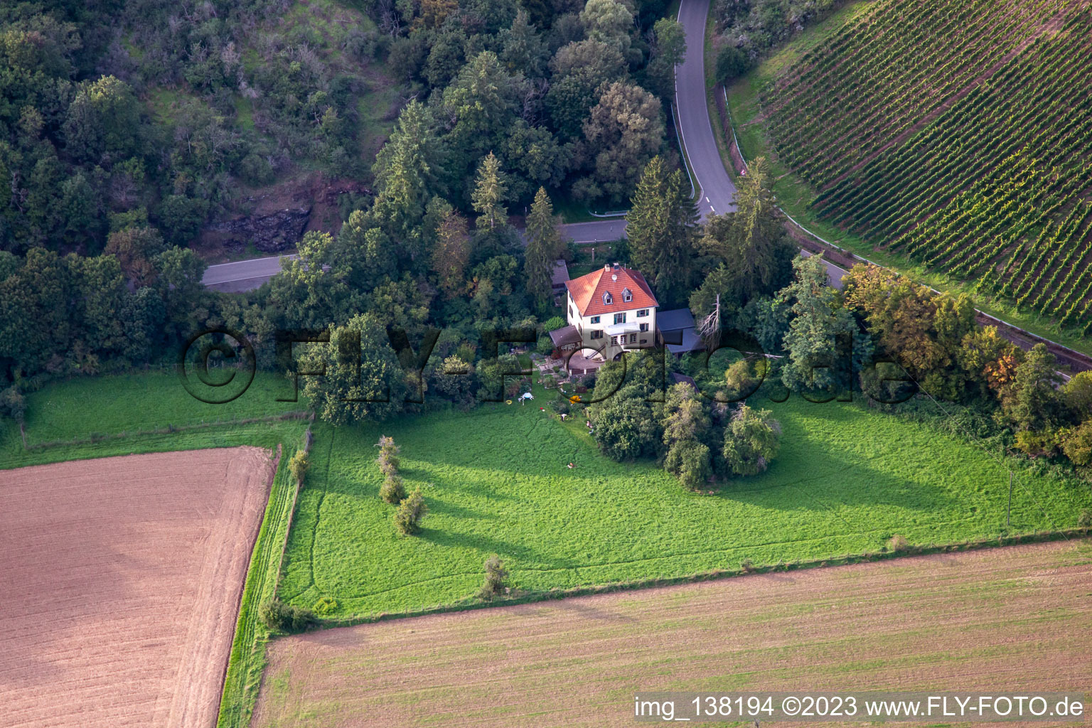 Luftbild von Waldböckelheim im Bundesland Rheinland-Pfalz, Deutschland