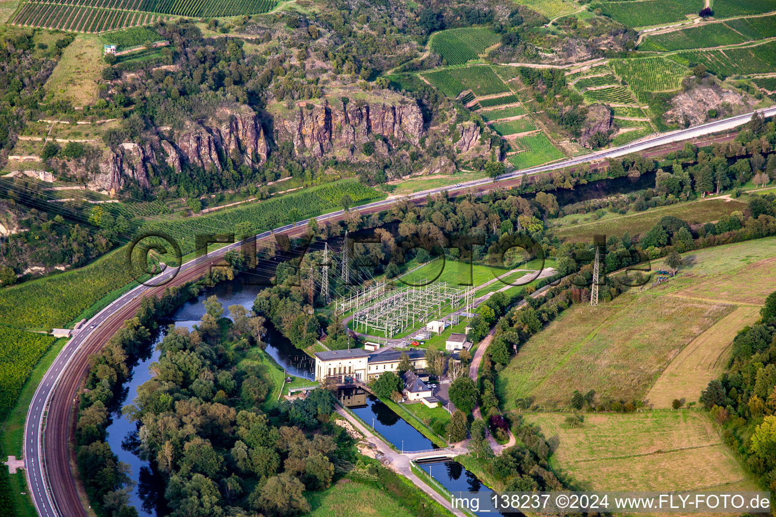 Wasserkraftwerk Umspannwerk in Niederhausen im Bundesland Rheinland-Pfalz, Deutschland