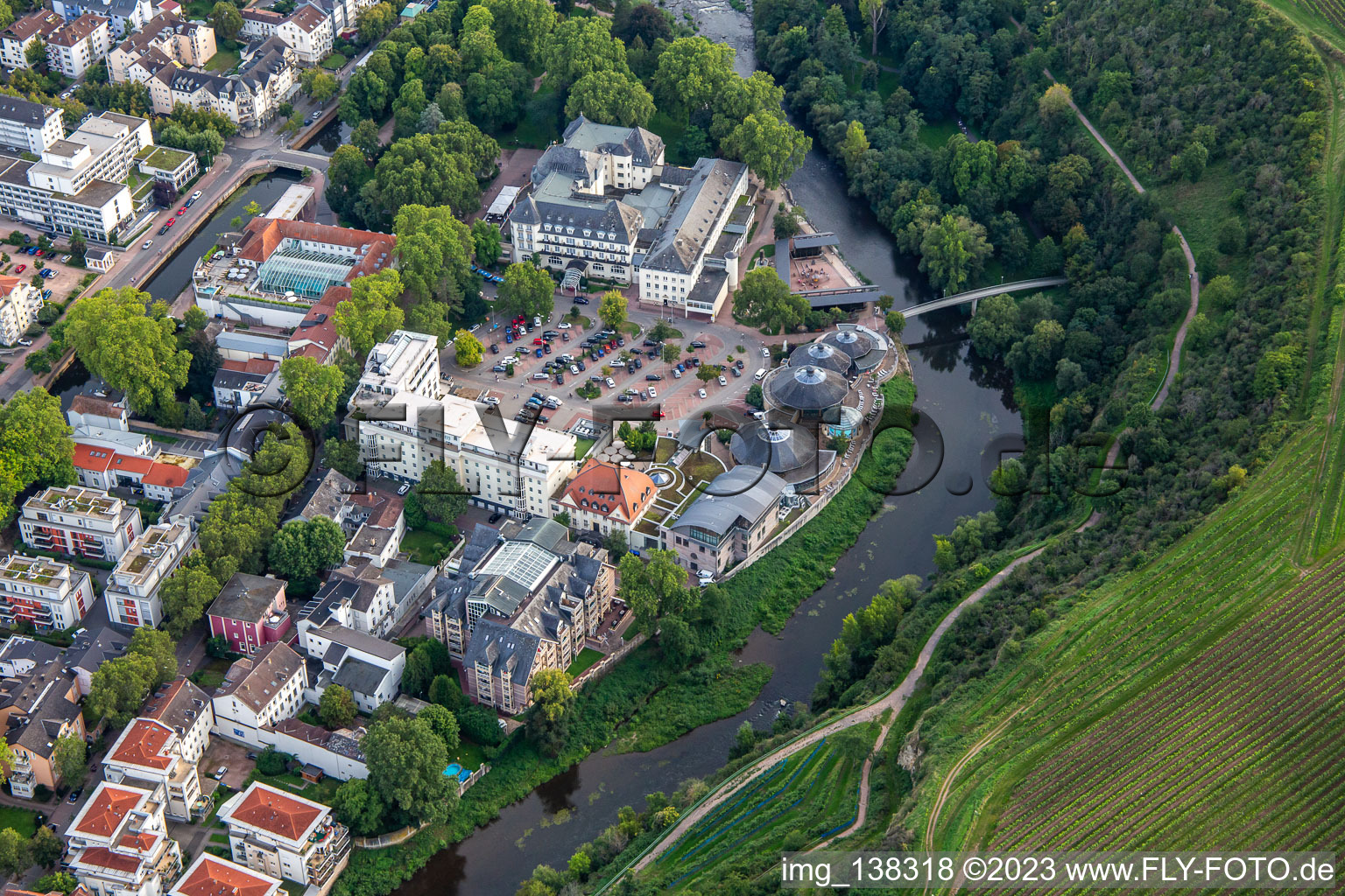 Luftbild von PK Parkhotel Kurhaus in Bad Kreuznach im Bundesland Rheinland-Pfalz, Deutschland
