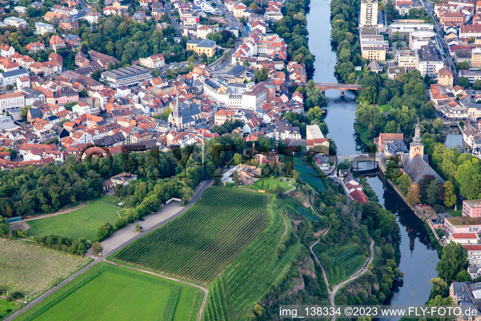 Luftbild von Kauzenburg by Mike's Catering auf dem Kauzenberg von Süden in Bad Kreuznach im Bundesland Rheinland-Pfalz, Deutschland