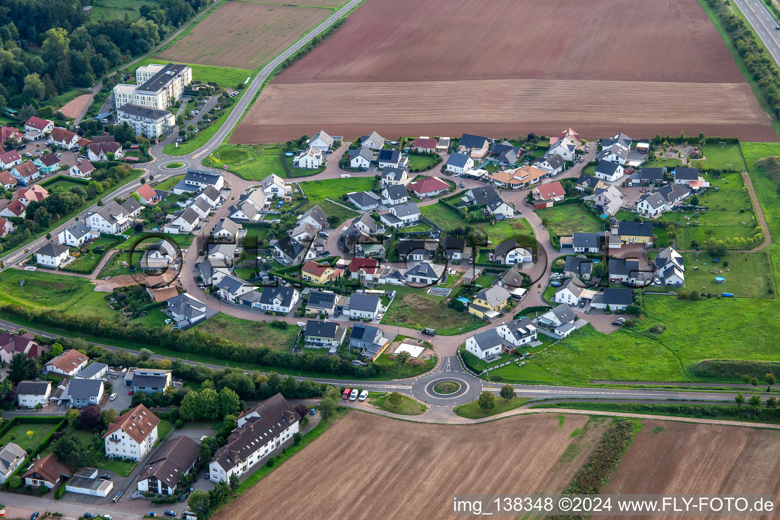 Neubaugebiet Burgunderstr in Rüdesheim im Bundesland Rheinland-Pfalz, Deutschland