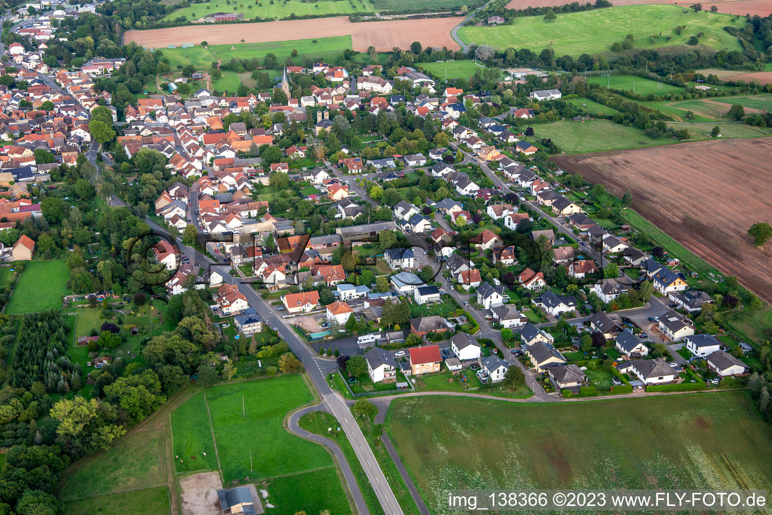Weinbergsblick in Weinsheim im Bundesland Rheinland-Pfalz, Deutschland