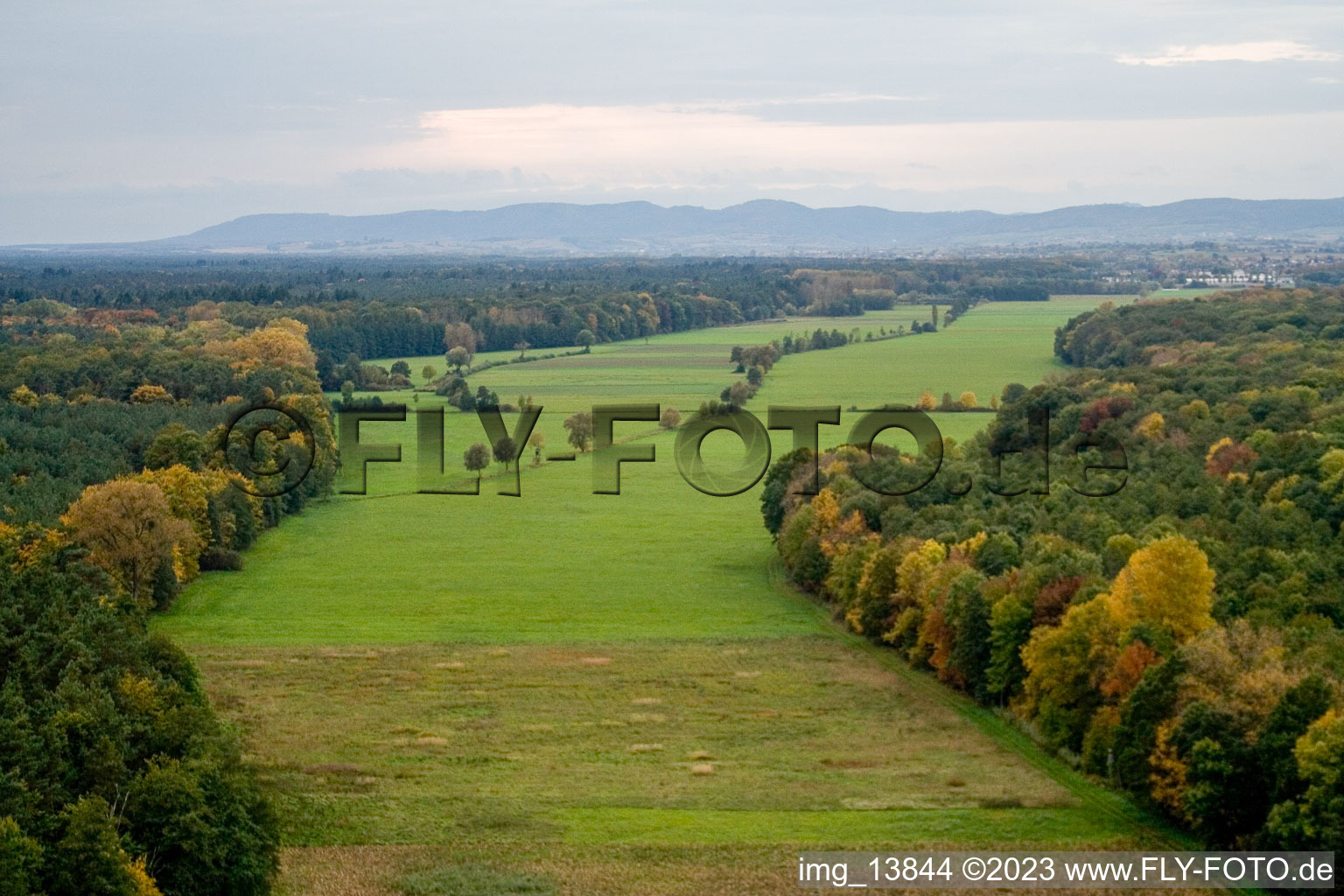 Luftaufnahme von Minfeld, Otterbachtal im Bundesland Rheinland-Pfalz, Deutschland