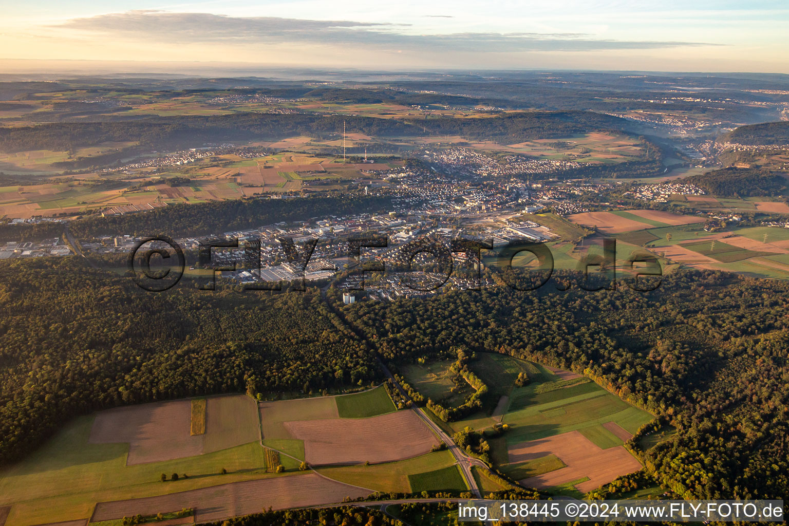 Luftbild von Mühlacker von Norden im Bundesland Baden-Württemberg, Deutschland