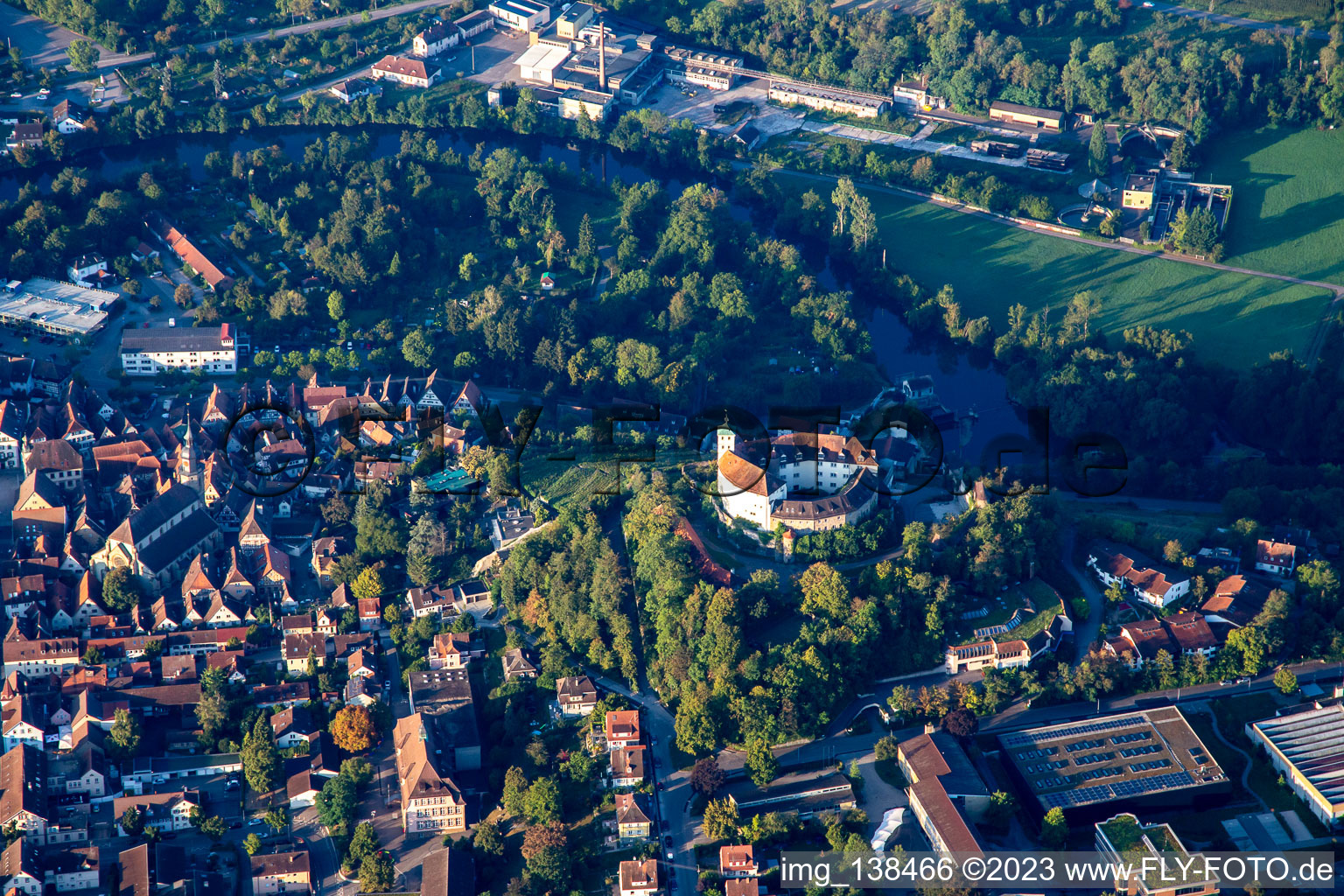 Luftbild von Schloss Kaltenstein in Vaihingen an der Enz im Bundesland Baden-Württemberg, Deutschland
