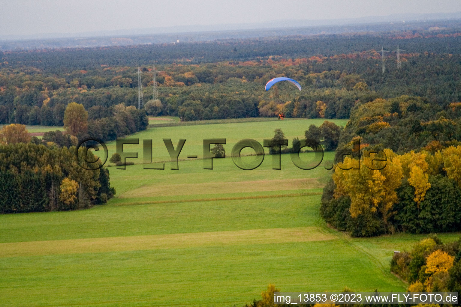 Minfeld, Otterbachtal im Bundesland Rheinland-Pfalz, Deutschland aus der Luft betrachtet