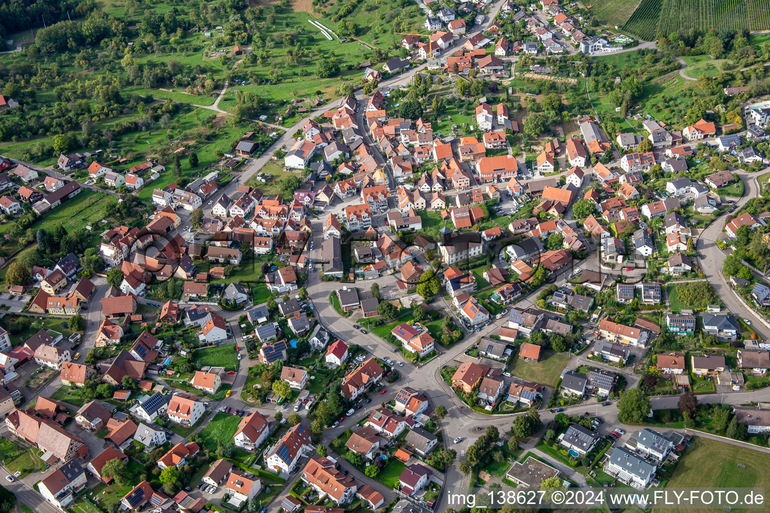 Luftbild von Großbottwar im Bundesland Baden-Württemberg, Deutschland