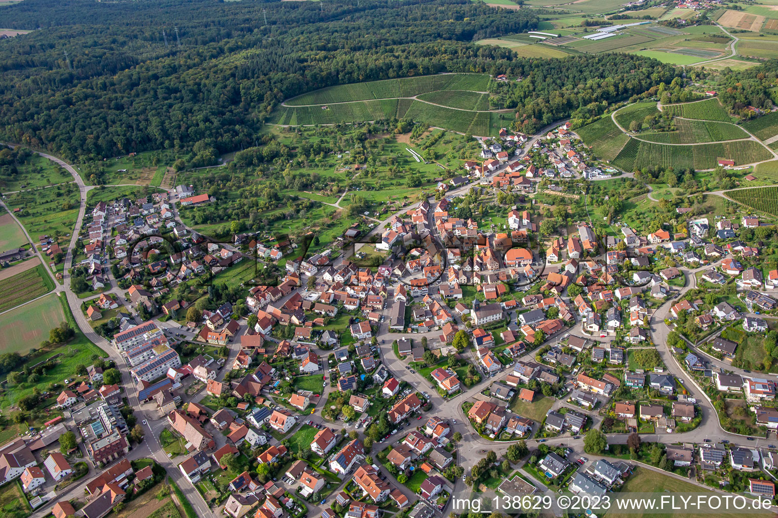 Luftaufnahme von Großbottwar im Bundesland Baden-Württemberg, Deutschland