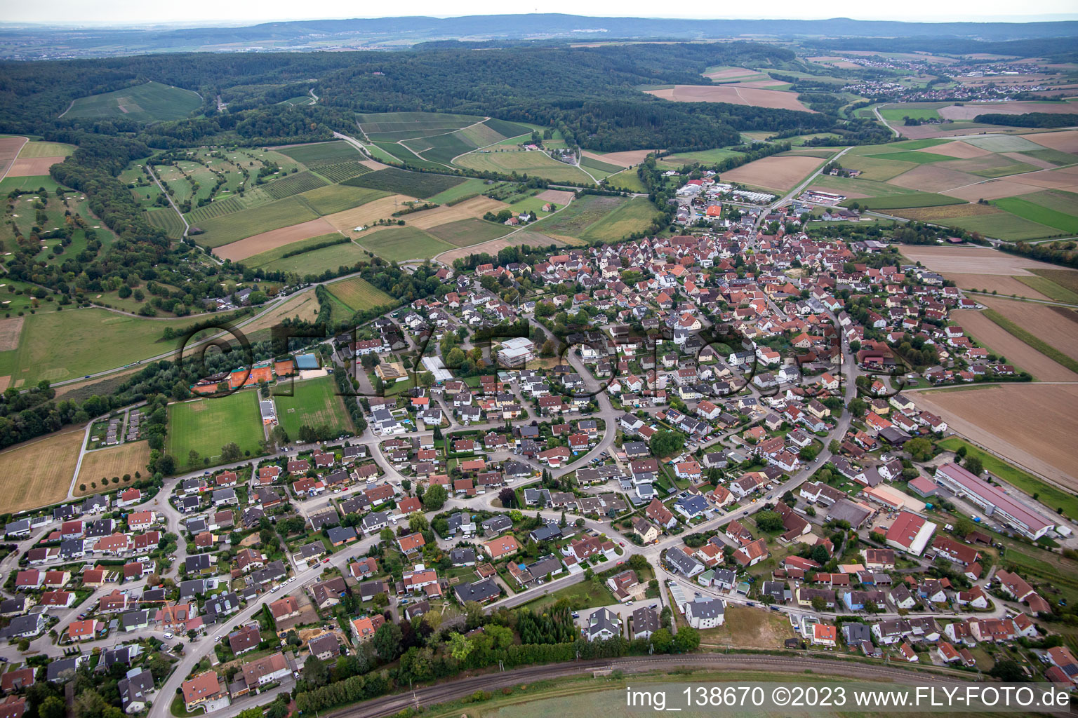 Von Norden in Schwaigern im Bundesland Baden-Württemberg, Deutschland