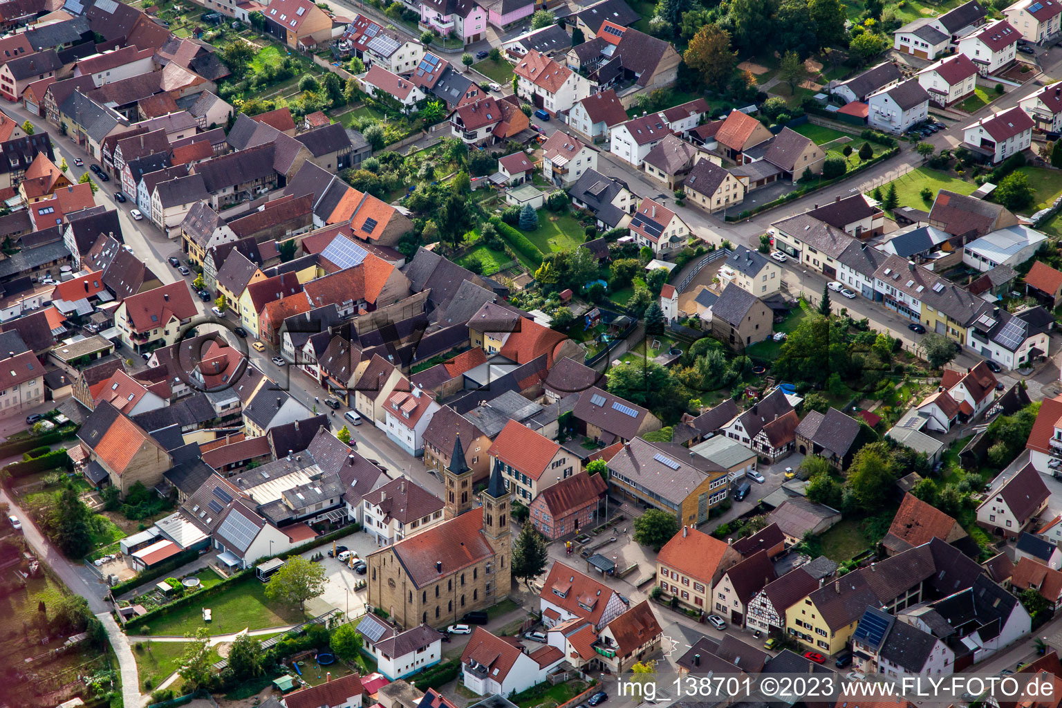 Luftbild von Zaisenhausen im Bundesland Baden-Württemberg, Deutschland