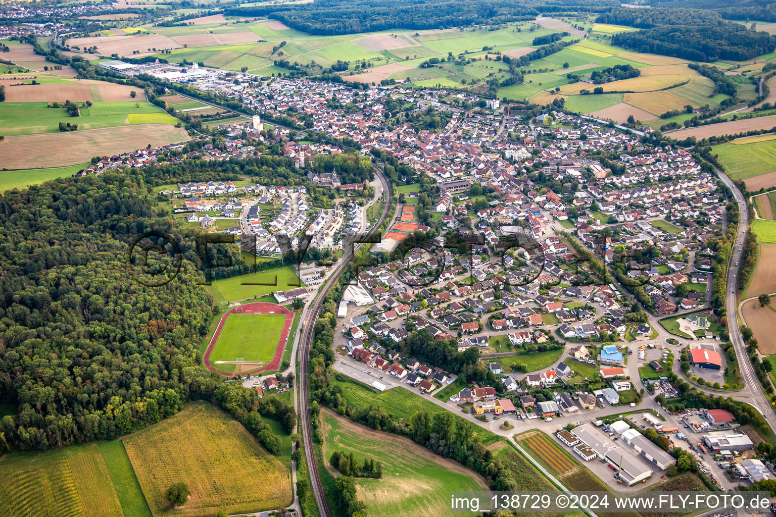 Luftbild von Von Norden in Gondelsheim im Bundesland Baden-Württemberg, Deutschland