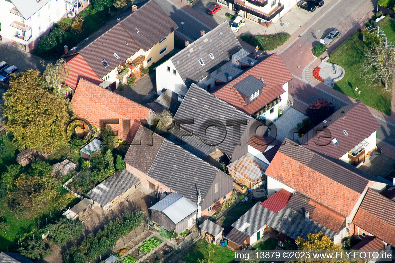 Ortsteil Urloffen in Appenweier im Bundesland Baden-Württemberg, Deutschland von oben gesehen