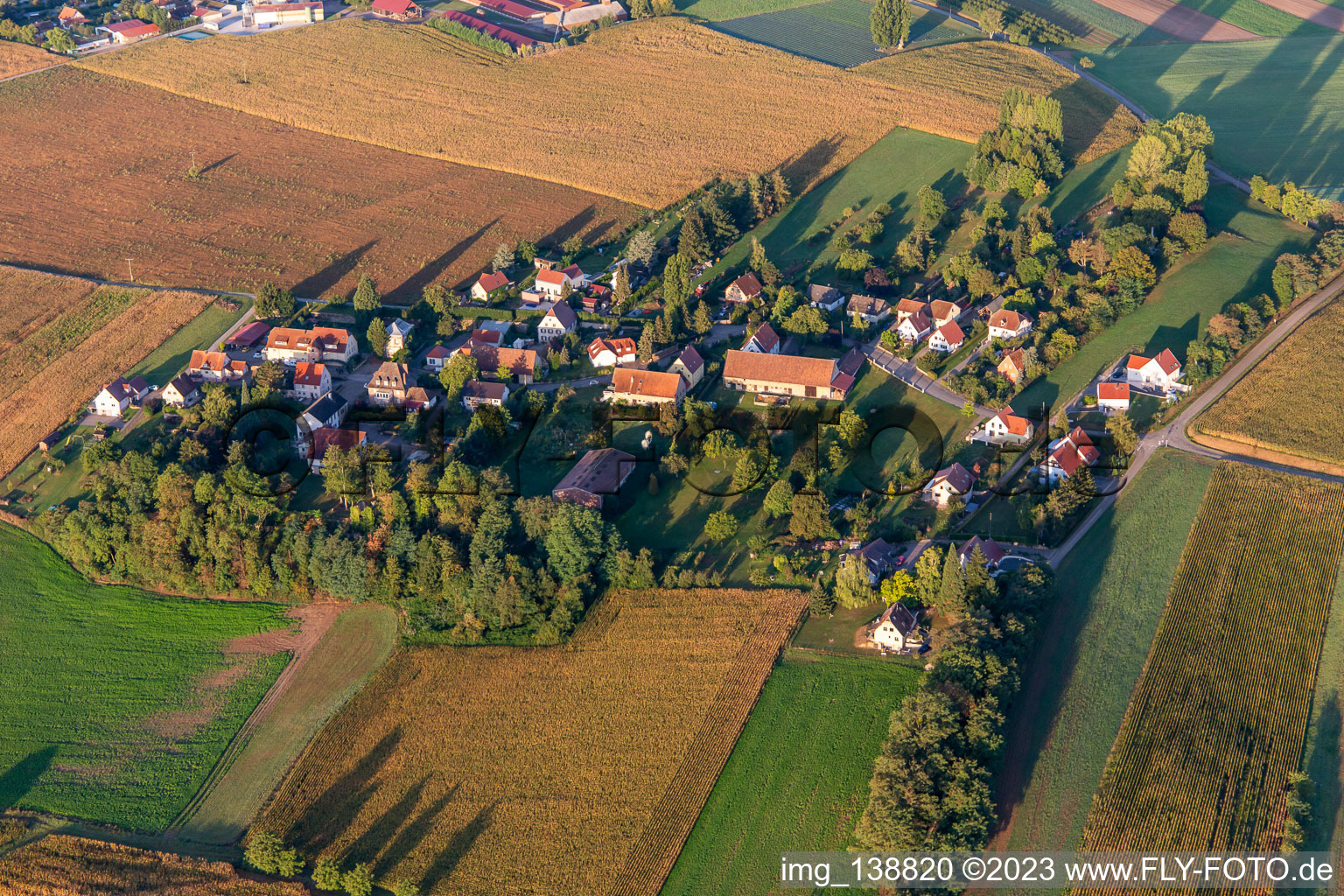 Luftaufnahme von Geisberg in Wissembourg im Bundesland Bas-Rhin, Frankreich