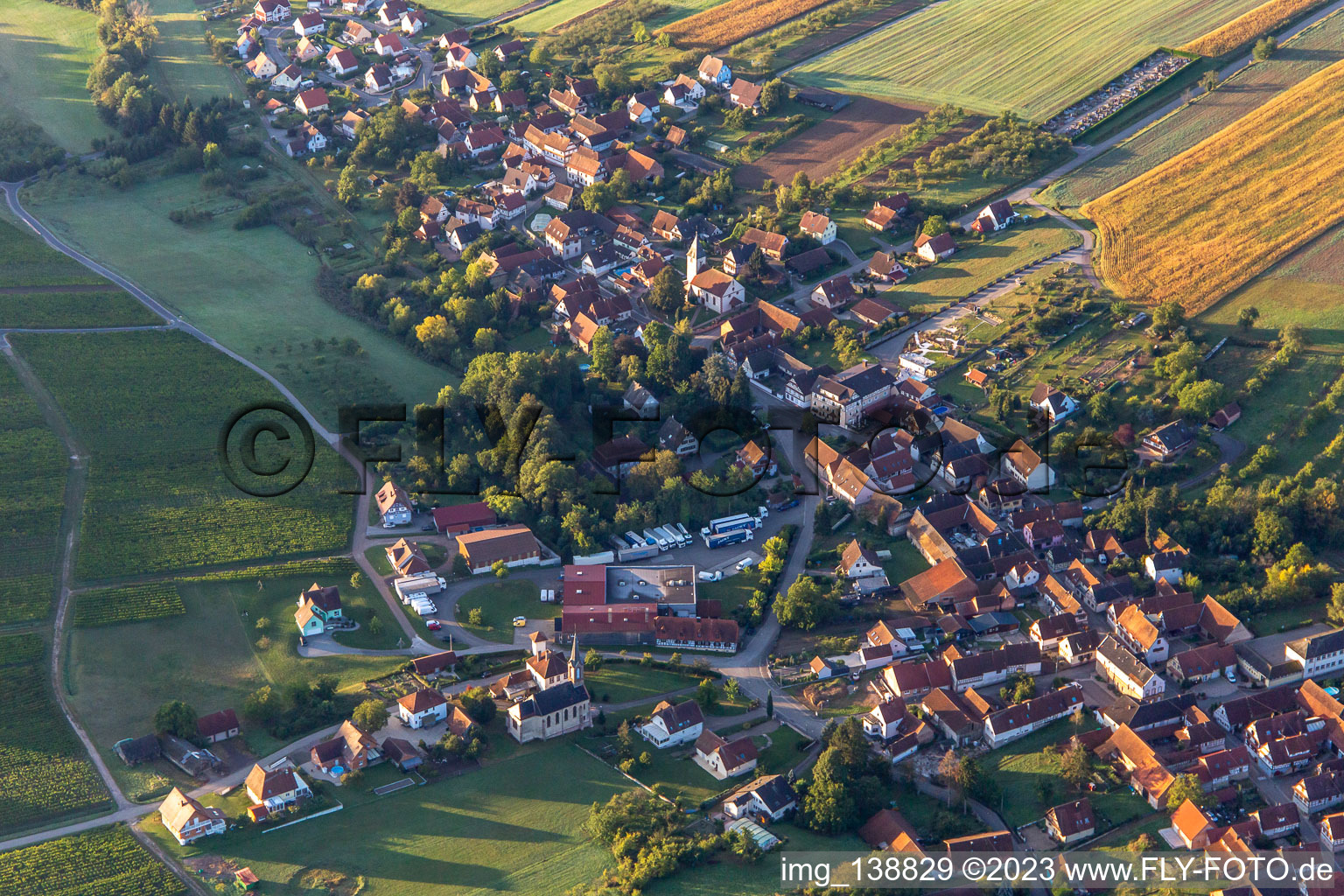 Cleebourg im Bundesland Bas-Rhin, Frankreich von oben