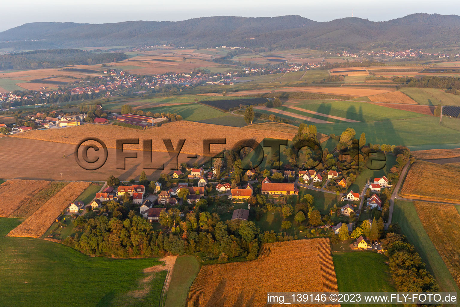 Geisberg in Wissembourg im Bundesland Bas-Rhin, Frankreich von oben
