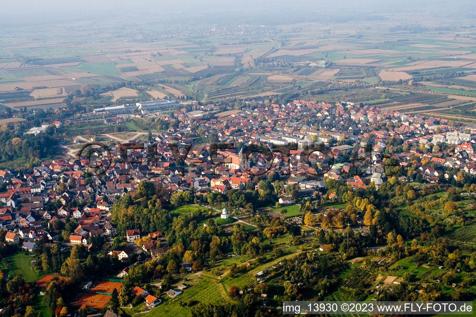 Luftbild von Renchen im Bundesland Baden-Württemberg, Deutschland