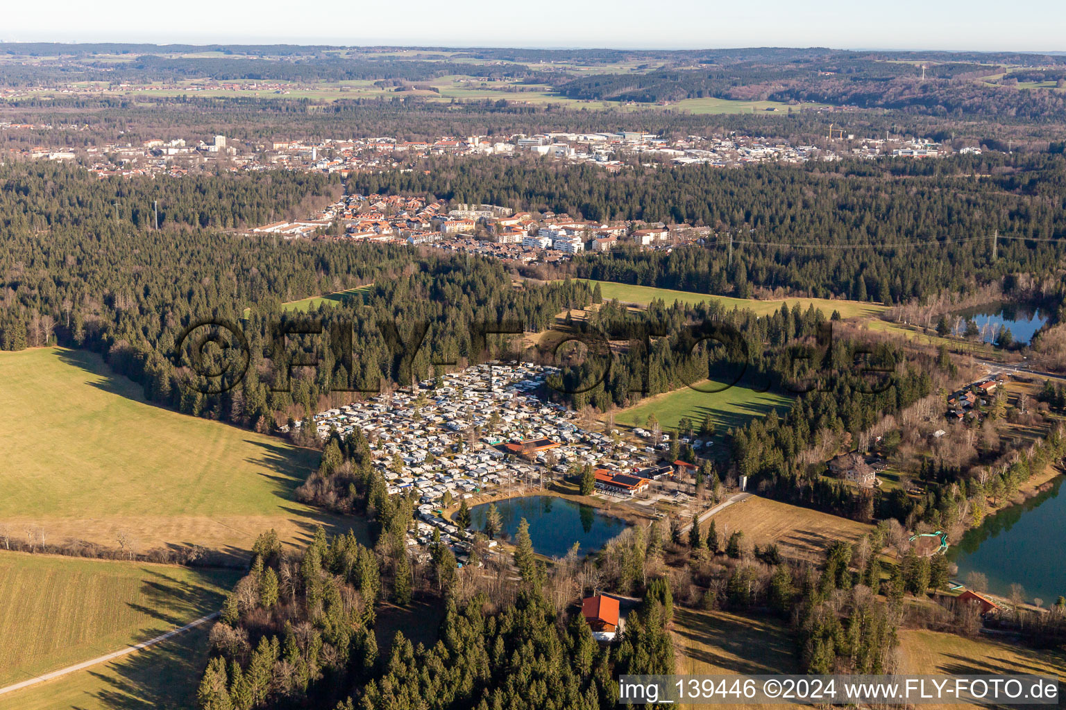 Campingplatz Königsdorf am Bibisee im Ortsteil Wiesen im Bundesland Bayern, Deutschland