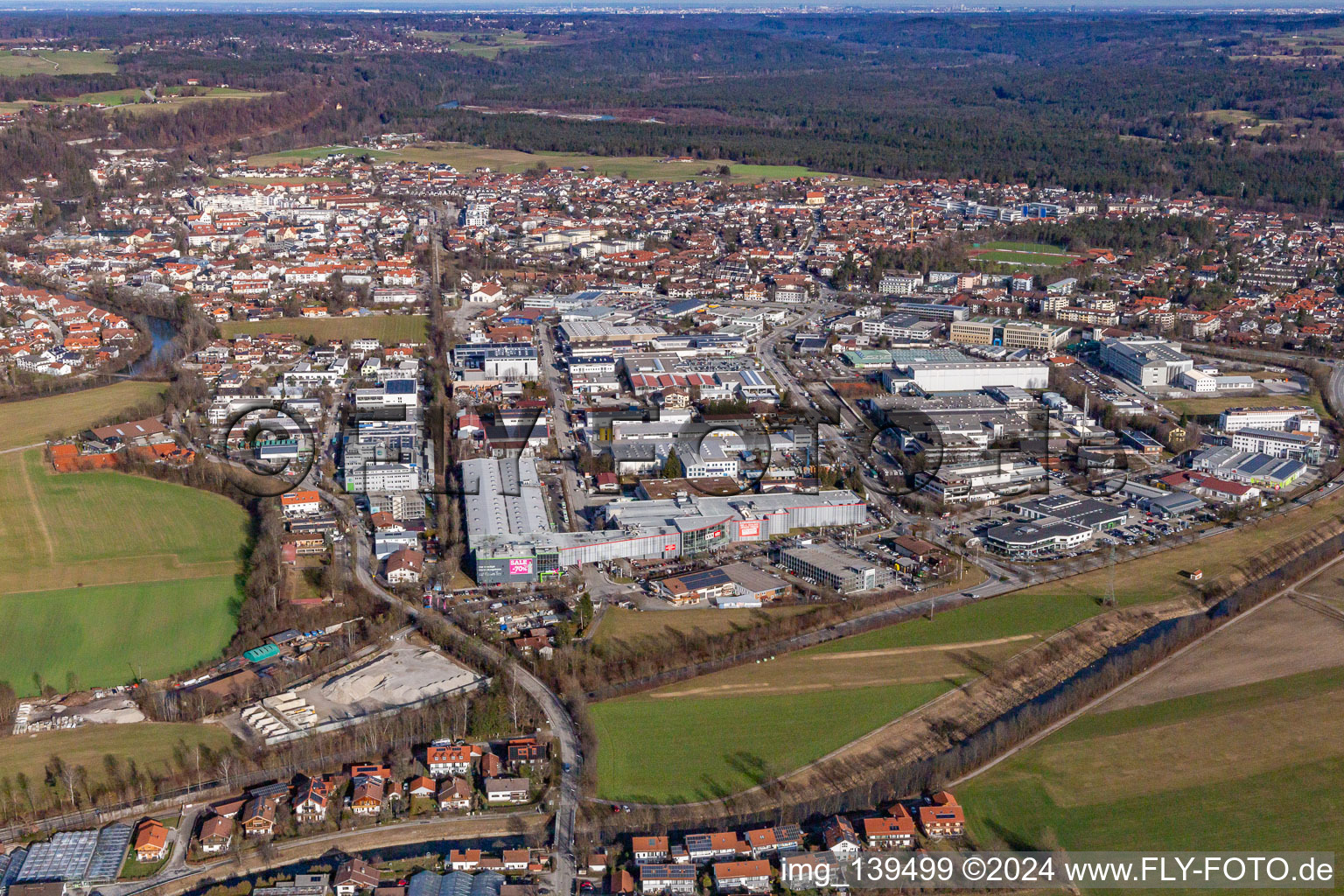 Industriegebiet Raiffeisenstr in Wolfratshausen im Bundesland Bayern, Deutschland