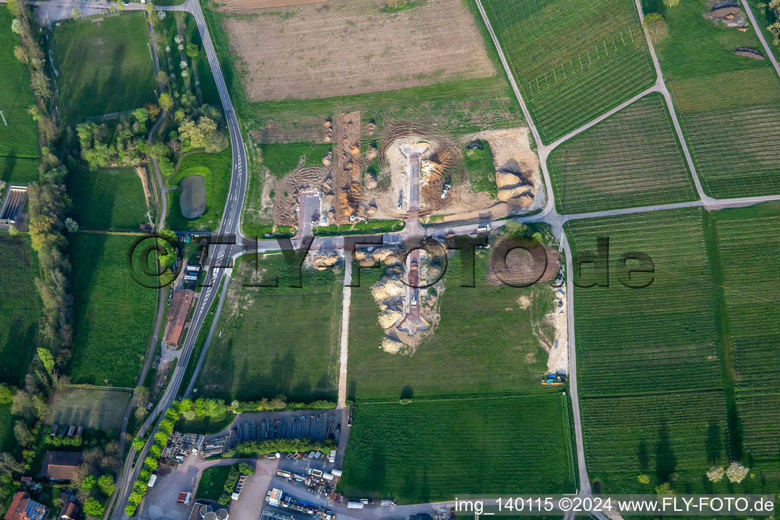 Erschliessung Gewerbegebiet Bahnhofstraße Ost in Klingenmünster im Bundesland Rheinland-Pfalz, Deutschland