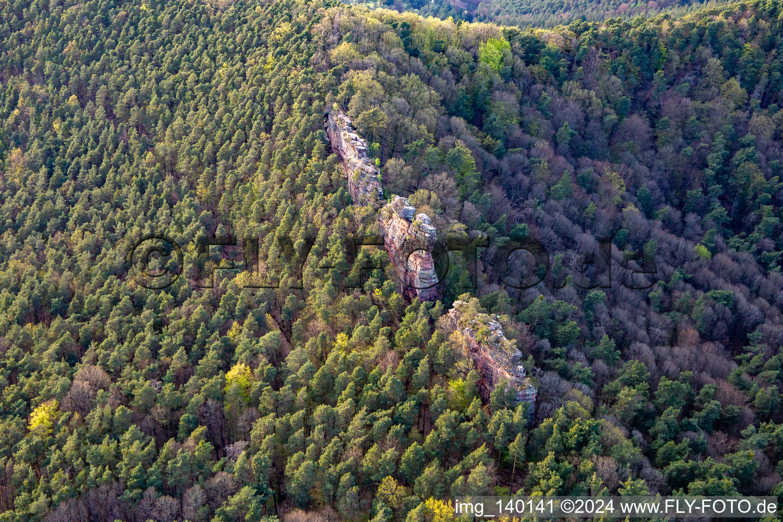Luftaufnahme von Luger Geiersteine im Bundesland Rheinland-Pfalz, Deutschland