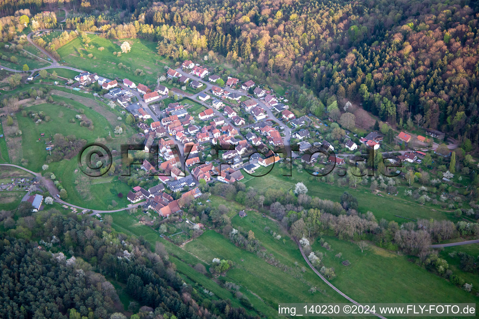 Luftbild von Von Nordwesten in Böllenborn im Bundesland Rheinland-Pfalz, Deutschland