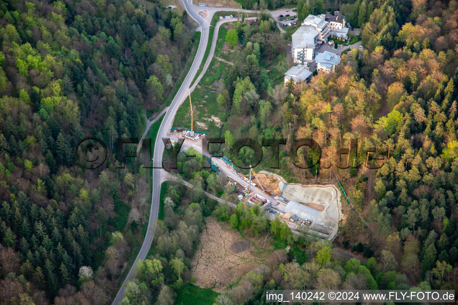 Luftbild von Tunnelportal West in Bad Bergzabern im Bundesland Rheinland-Pfalz, Deutschland