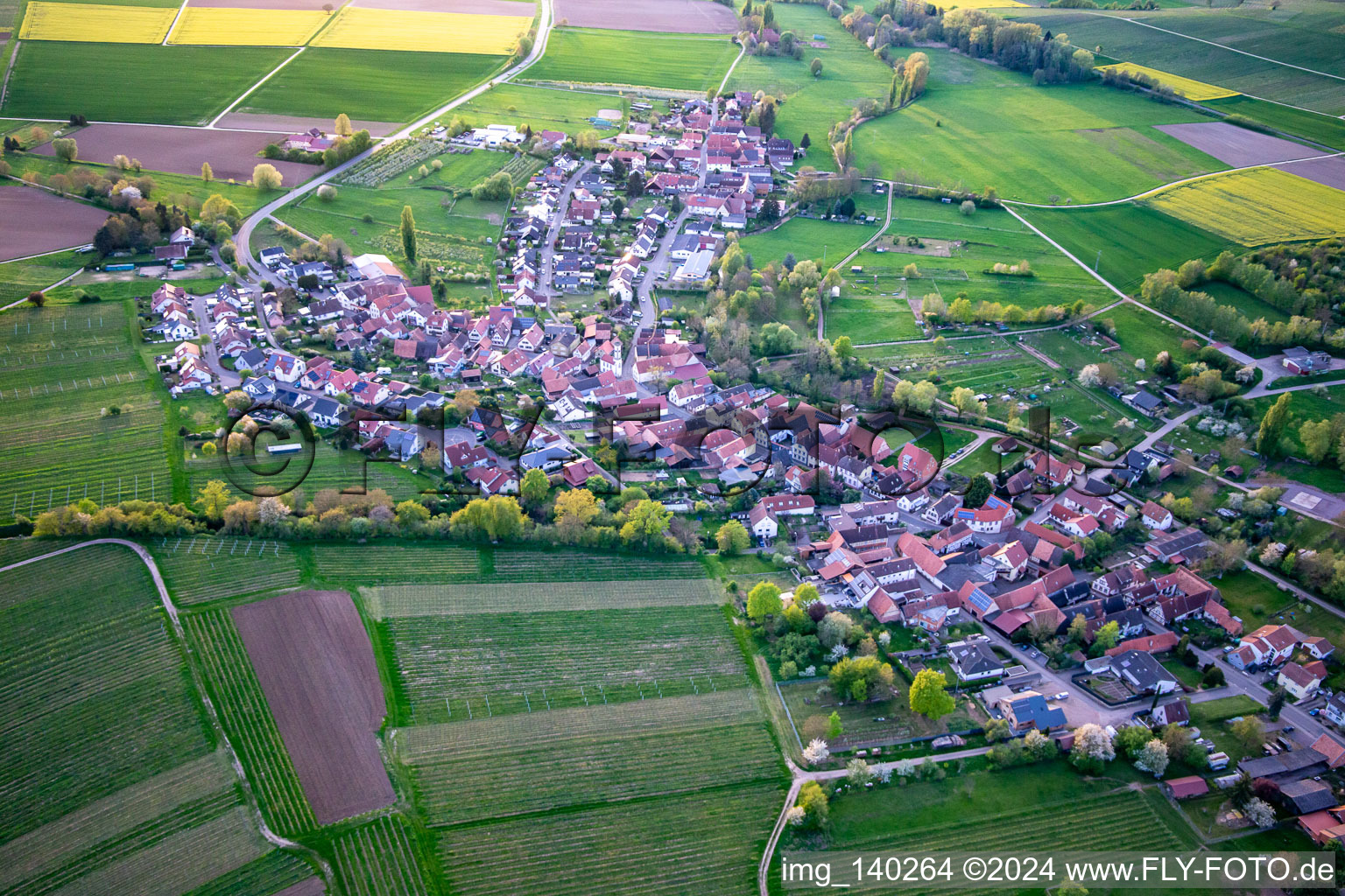 Oberhausen von Osten im Bundesland Rheinland-Pfalz, Deutschland