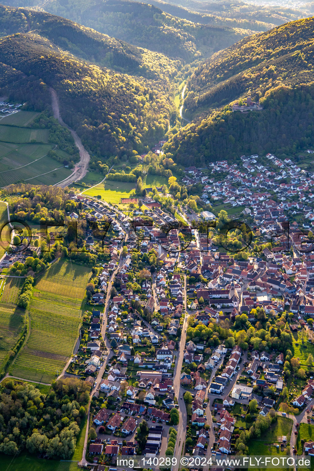 Luftaufnahme von Von Osten in Klingenmünster im Bundesland Rheinland-Pfalz, Deutschland