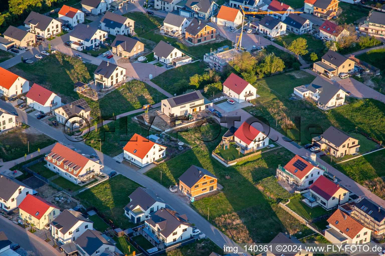 Rosen- und Lavendelweg in Kandel im Bundesland Rheinland-Pfalz, Deutschland