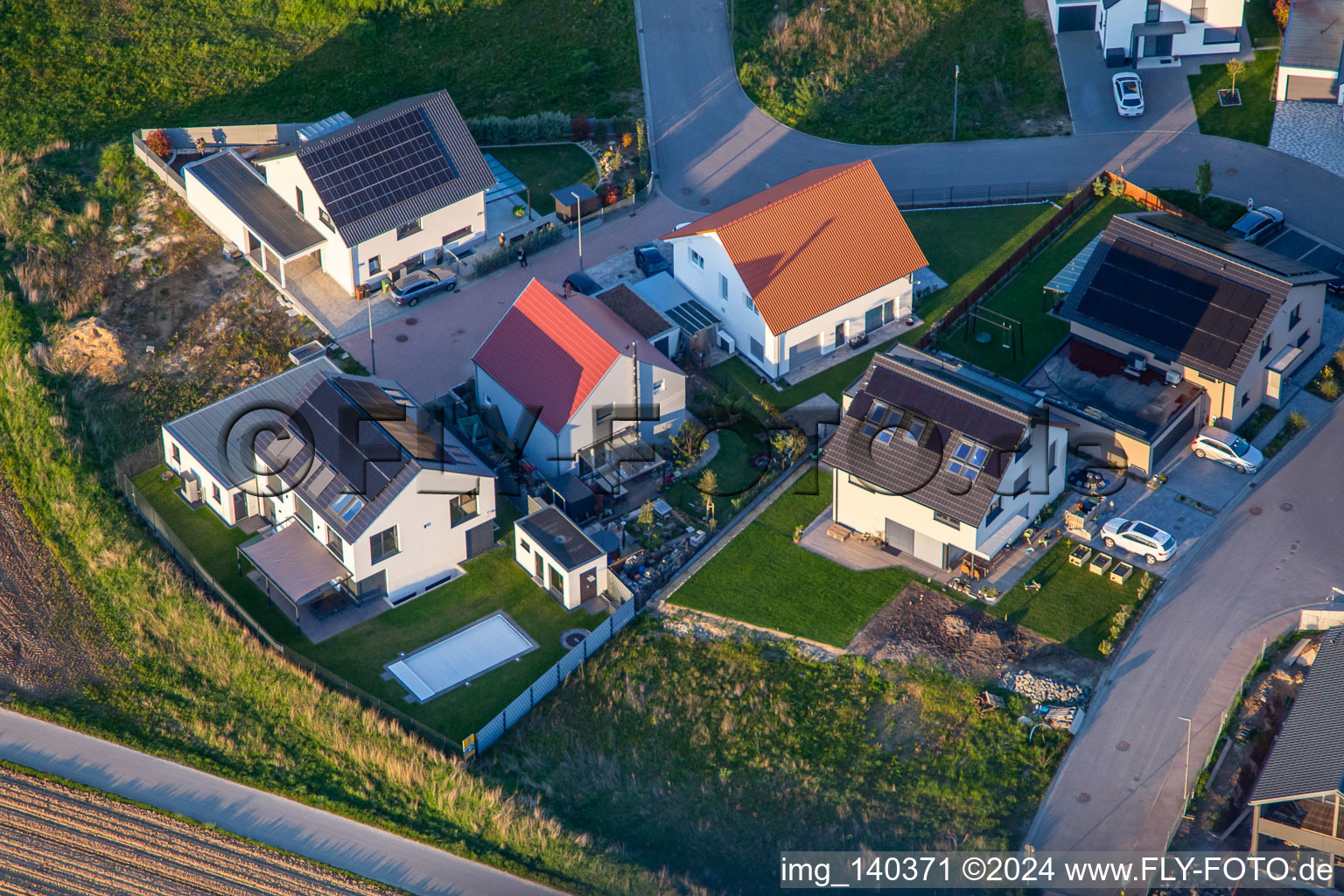 Luftbild von Narzissenweg in Kandel im Bundesland Rheinland-Pfalz, Deutschland