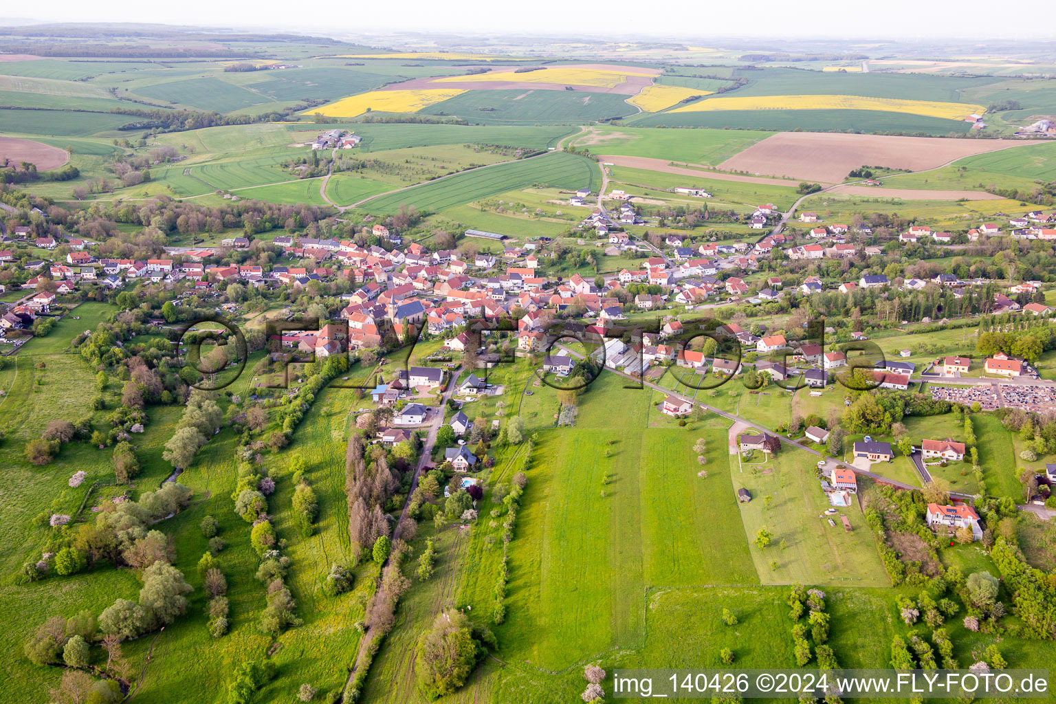 Luftaufnahme von Gros-Réderching im Bundesland Moselle, Frankreich