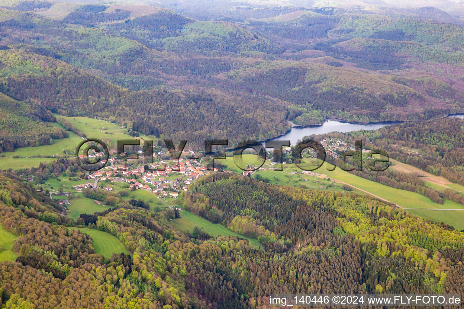 Étang de Haspelschiedt im Bundesland Moselle, Frankreich