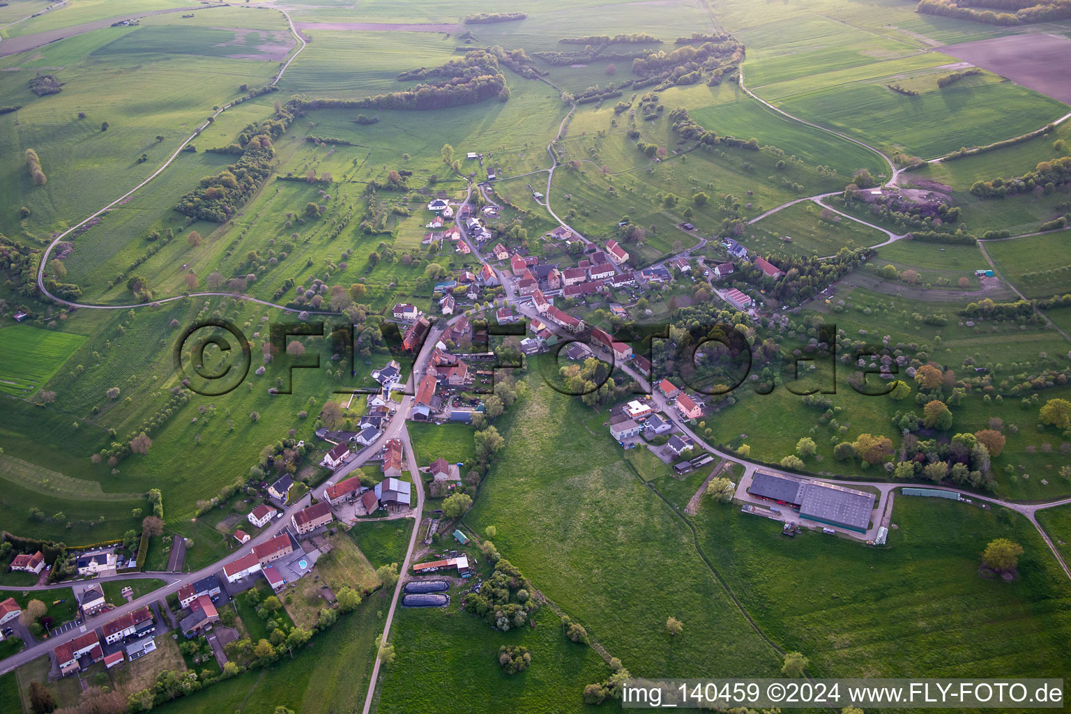 Luftbild von Erching im Bundesland Moselle, Frankreich
