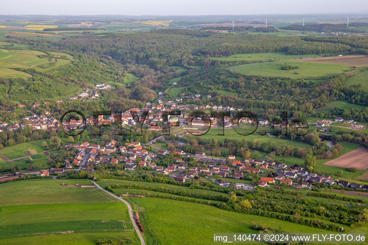 Bliesbruck von Norden im Bundesland Moselle, Frankreich