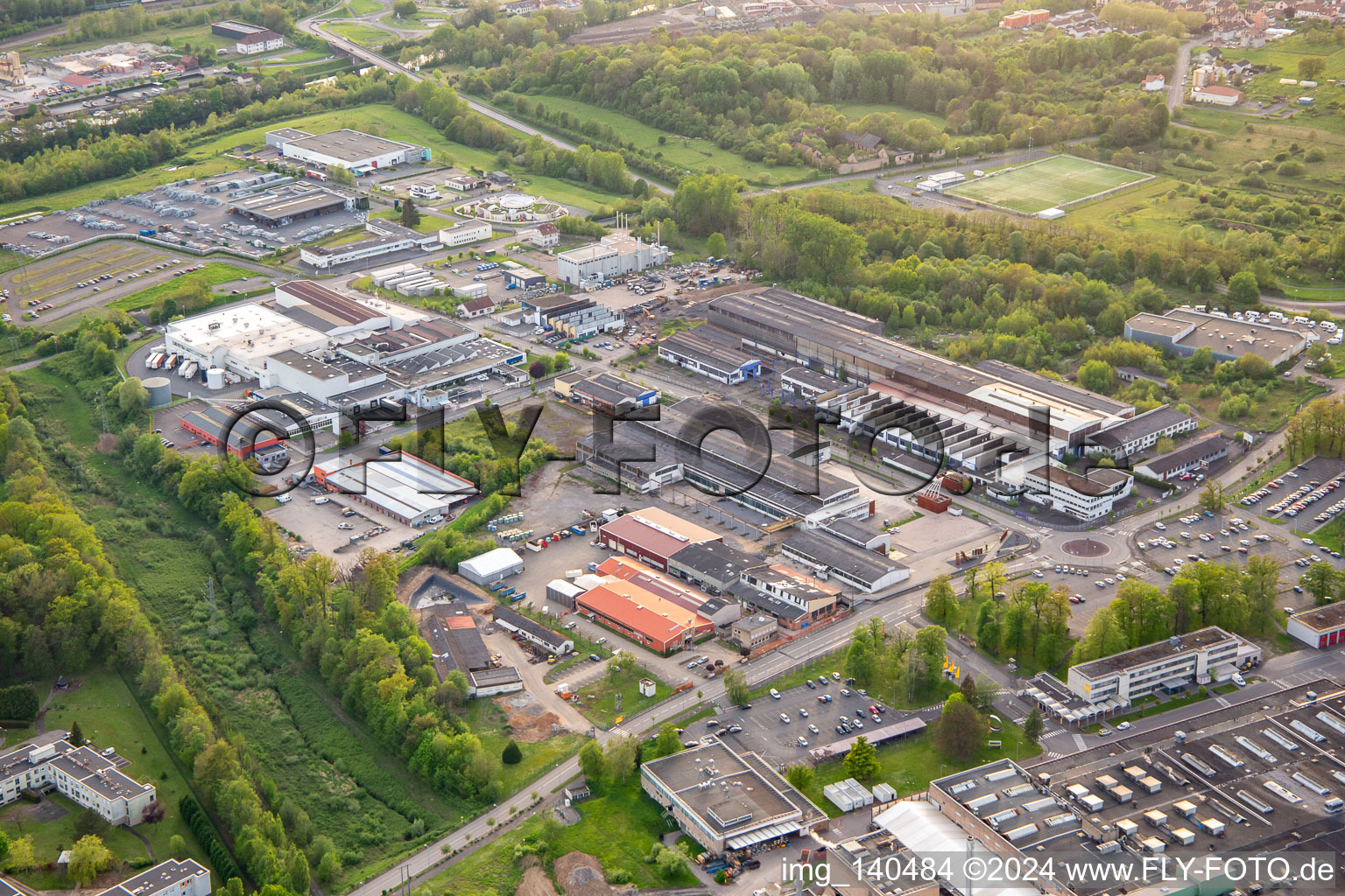 Greta Lorraine Est, Mibelle Group Sarreguemines im Ortsteil Zone Industrielle du Grand Bois Fayencerie in Saargemünd im Bundesland Moselle, Frankreich