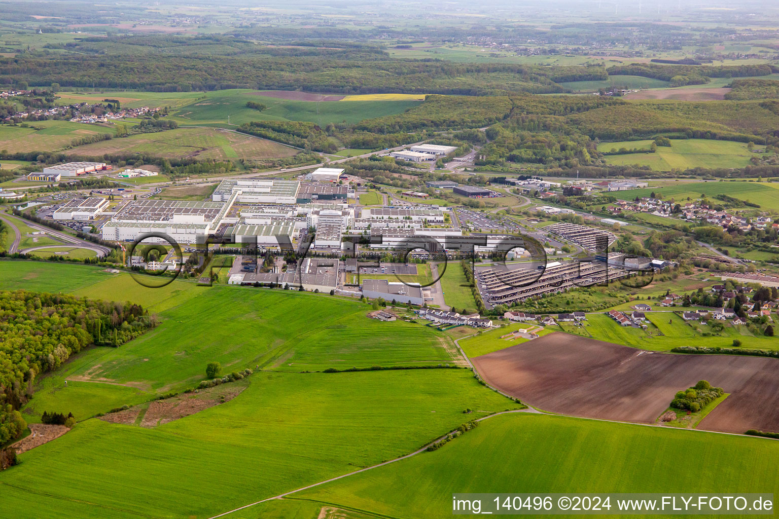 MAHLE Behr France Hambach S.A.S im Bundesland Moselle, Frankreich aus der Luft