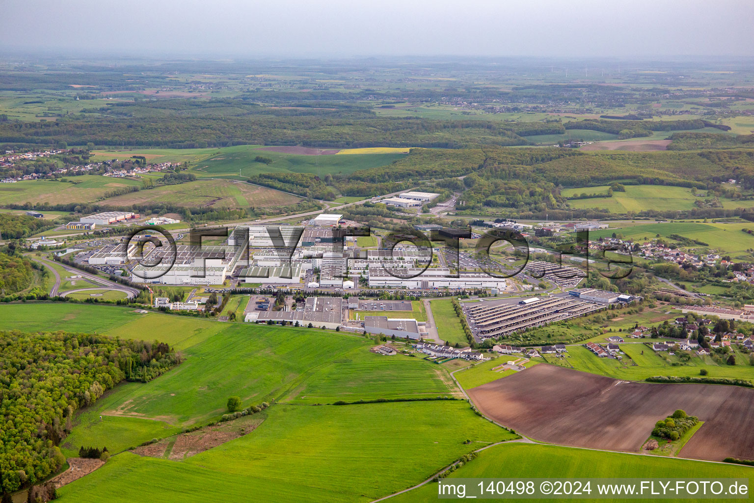 MAHLE Behr France Hambach S.A.S im Bundesland Moselle, Frankreich von oben gesehen