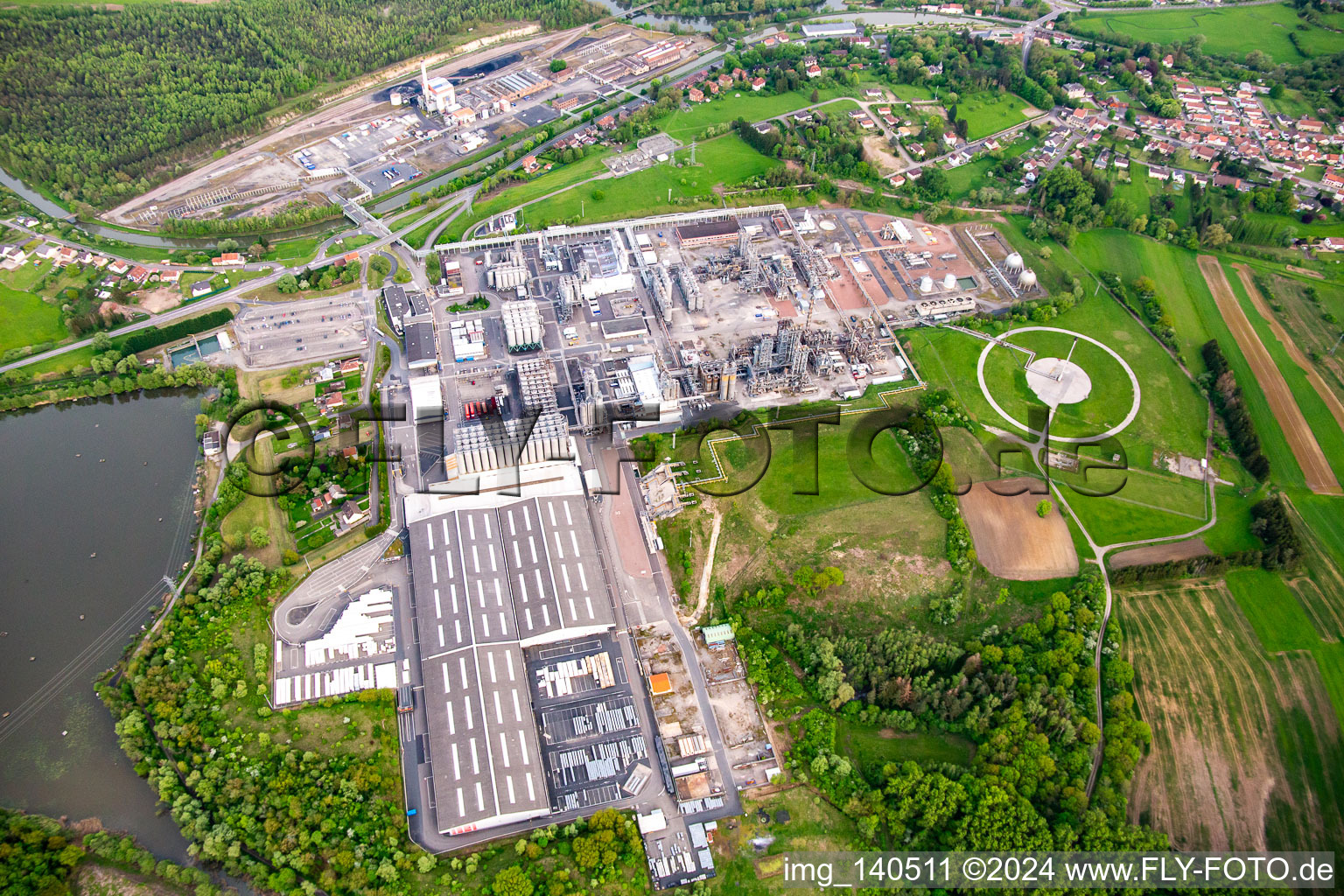 Luftaufnahme von INEOS EUROPE Sarralbe,   Ortec Industrie im Bundesland Moselle, Frankreich