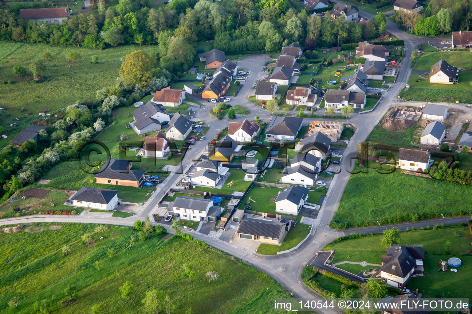 Neubaugebiet in Herbitzheim im Bundesland Bas-Rhin, Frankreich