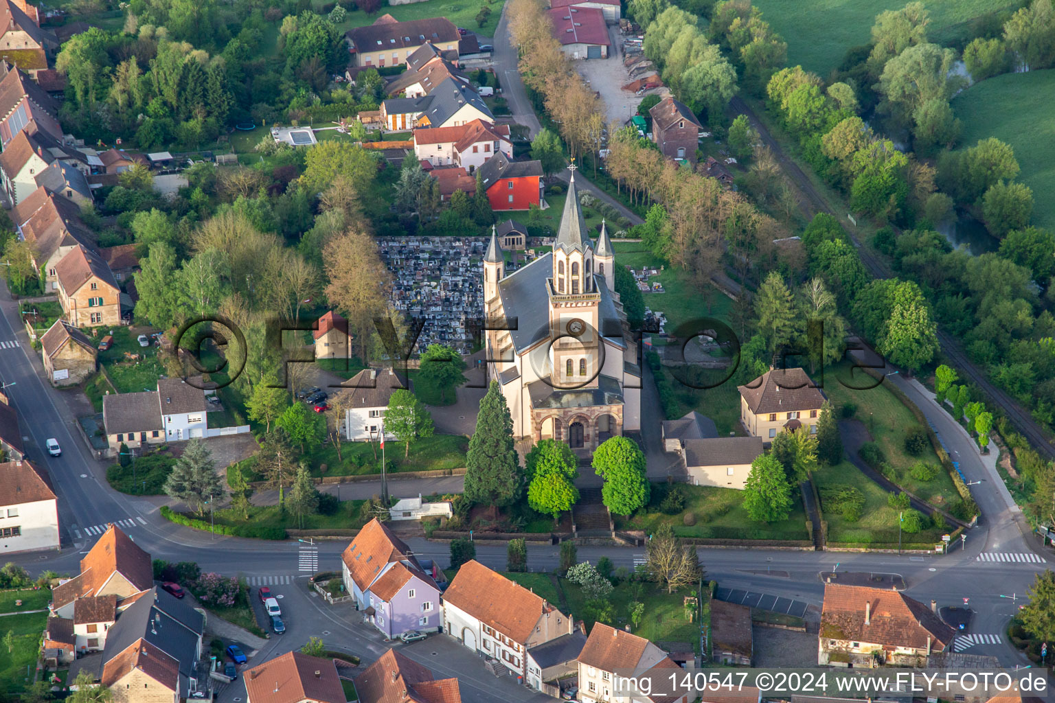 Église protestante in Herbitzheim im Bundesland Bas-Rhin, Frankreich