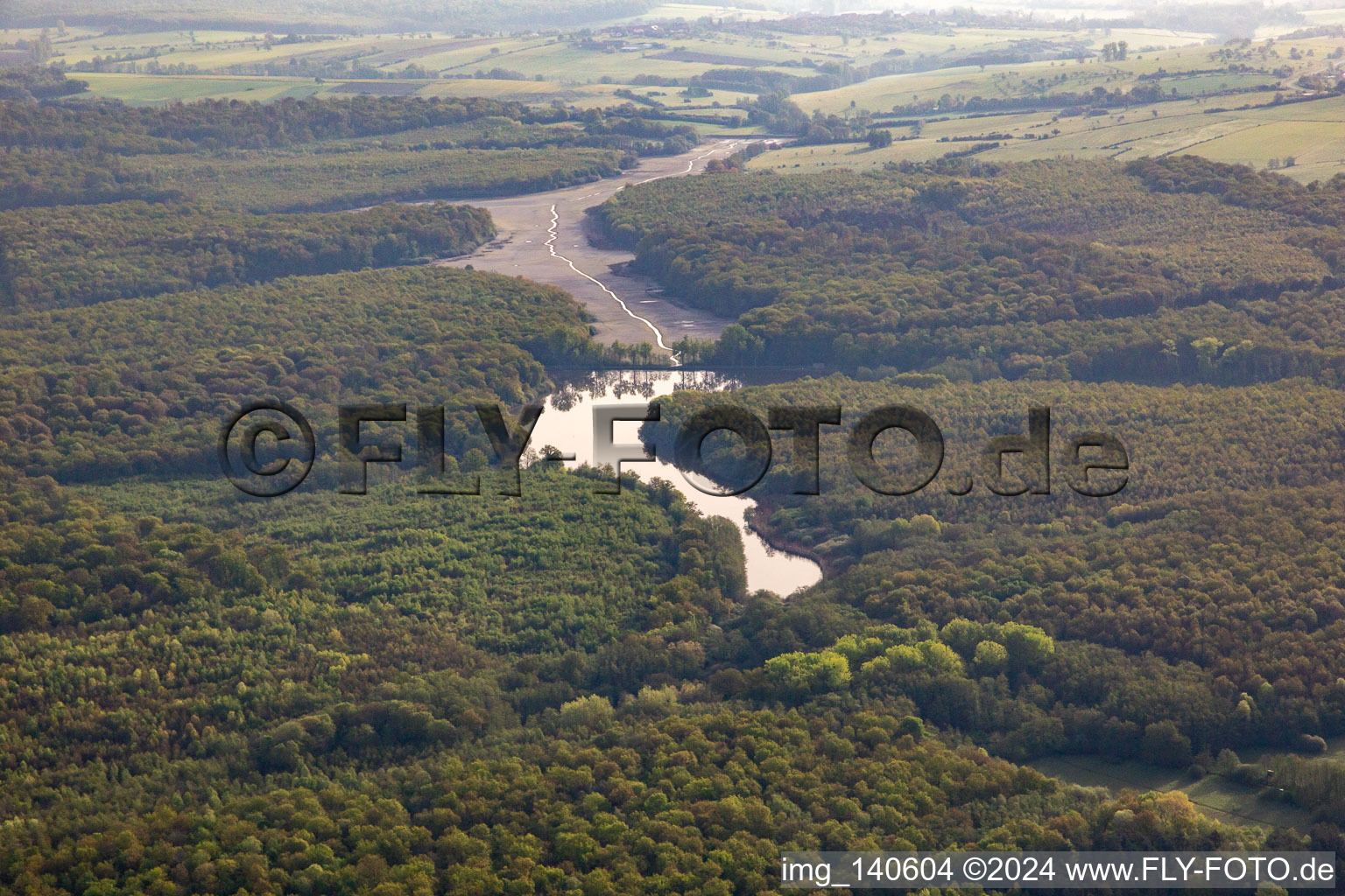 Gemein Weiher im Wald in Fénétrange im Bundesland Moselle, Frankreich