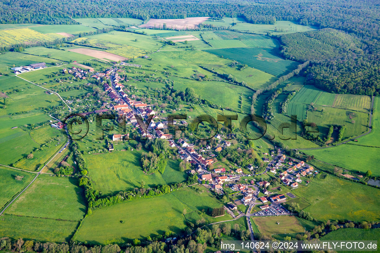 Diedendorf von Südosten im Bundesland Bas-Rhin, Frankreich